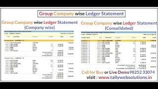 (Buy TDL Source Code Only Rs 3600) Group Company wise Ledger Statement in Tally Prime