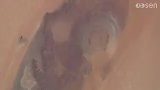 Richat Structure, Mauritania, filmed from space by Sen's 4K cameras on the ISS