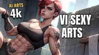 Vi from Arcane Sexy Arts: Beauty and Muscle Strength in 4k