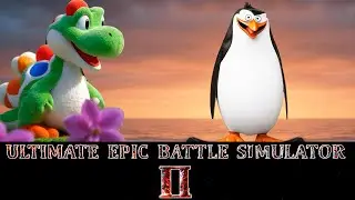 Rico Penguin from Madagascar fights Yoshi Epic Battle Simulator 2 UEBS2