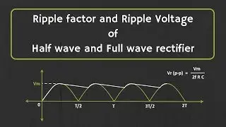 Calculation of Ripple Factor and Ripple Voltage for Half wave Rectifier and Full wave Rectifier