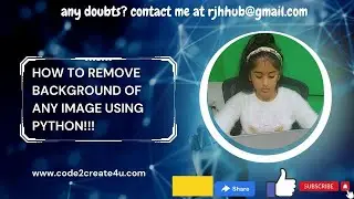 How to remove the background of any image using python