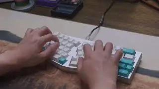 Alyssia Prototype with lubed JWK Cotton Candy Switches Typing Sounds