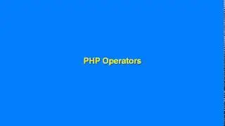 PHP Operators