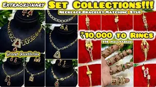 ₹10,000 to Rings / Set Collections/ Necklace,Matching Stud,Matching Bracelets in 916 Hallmarked