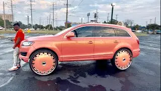Peach Audi Q7 on 30