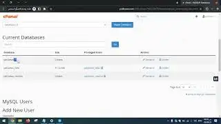 How to create a database through cPanel
