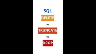 DELETE VS TRUNCATE VS DROP IN SQL