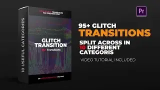 Glitch Transition Pack : Premiere Pro (Drag & Drop) Pack