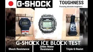 G-SHOCK DW-5600E-1 ICE BLOCK TEST