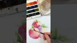 Клубника акварелью  #творчество #watercolor  #art
