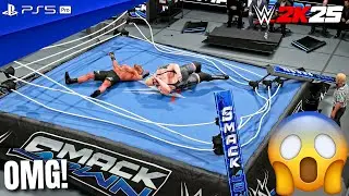 WWE 2K25 - Brock Lesnar vs. Big Show - Break The Ring Match at SmackDown | PS5 Pro [4K60]