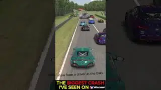 The BIGGEST CRASH I've ever seen on iRacing (15+ cars involved) | #iracing #simracing