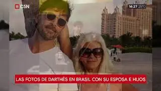 Las fotos de Darthés en Brasil con su esposa e hijos