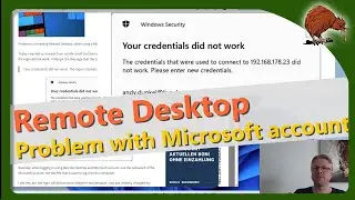 Remote Desktop: Error when logging in with Microsoft account