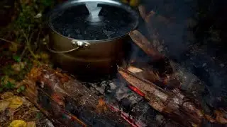 Байки у костра на Карельском хуторе .Поход к водопаду.