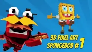 KoGaMa Tutorial 3D Pixel Art - SpongeBob #1