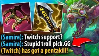 My team flamed me for playing Twitch Support... so I carried them all
