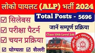 RRB Loco Pilot ALP Vacancy 2024 - Full Details at MySyllabus