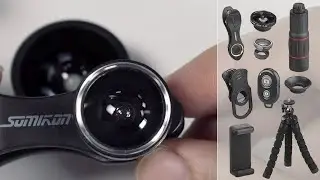KIT COMPLET pour photo smartphone - objectifs + pied + télécommande téléphone mobile - [PEARLTV.FR]
