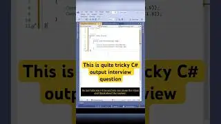 Can you solve this C# interview program output question ? 