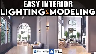 Interior Modeling, Lighting and Rendering using | V-Ray for SketchUp