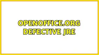 OpenOffice.org Defective JRE (2 Solutions!!)