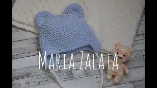 Вязаная шапка крючком/Шапка из плюшевой пряжи