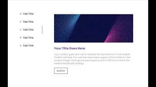 Creating Vertical Tabs to reveal any content