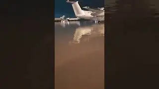 FLOODS made JKIA look like a sea dotted with Kenya Airways planes. 