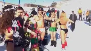 Голый спуск. Хвалынский горнолыжный курорт 10 лет, 14.03.2015 г.