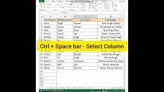 Advance Excel Trick - Move Column with Shortcut key 