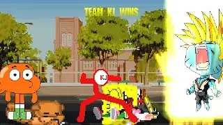 TEAM  GUMBALL  &  DARWIN  &  KJ  BATTLES WITH MUGENS IN SURVIVAL MODE