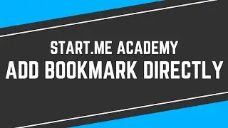 How to Add a Bookmark Directly