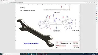 SOLIDWORKS PRACTICE FOR BEGINNER STUDENTS LECTURE-37, SPANNER DESIGN