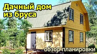 Дом 6 на 6 с мансардой. Проект дачного дома из бруса. Планировка и интерьер дома
