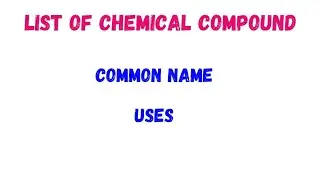 List of Chemical compound and their common names