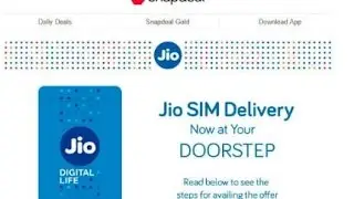 Reliance Jio SIMs to your doorstep for free - Snapdeal to deliver