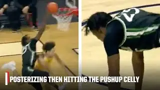 He POSTERIZED him then HIT THE PUSHUP CELEBRATION 😮 | ESPN College Basketball