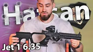 PCP пистолет Hatsan Jet 1 6.35 мм (3 Дж, пластик) видео обзор