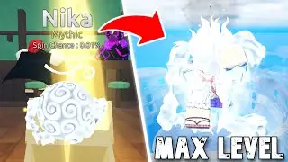 Noob to Max Level Using GEAR 5 (Nika) Fruit in Fruit Battlegrounds.. (Roblox)