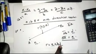 #1. Vectors. A'Level Mathematics, vector and Cartesian equation of a straight line