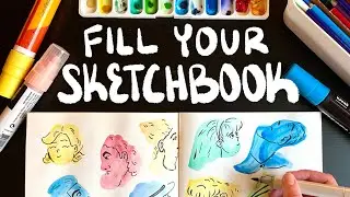 how to fill your next sketchbook spread | 10 creative drawing exercises