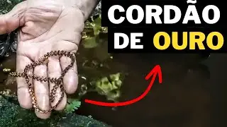 A surpresa do garimpeiro: Encontrando uma corrente de ouro #ouro