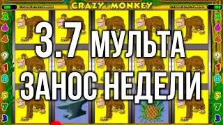 Заносная катка 3.7 мульта! Занос недели в казино вулкан старс, игровой автомат крейзи манки. Стрим.
