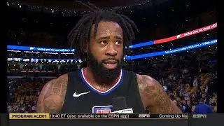 DeAndre Jordan postgame interview new career high 30 Pts | Clippers vs Celtics