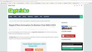 Ripple Effect Animation On Button Click With CSS3