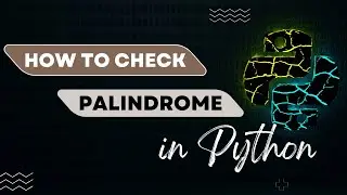 Check palindrome or not in python