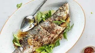 Moroccan-Inspired Whole-Roasted Branzino Recipe