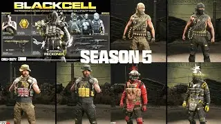 MW3 Season 5 All  Battle Pass Operators Skins Blackcell Operator Call of Duty MW3 & Warzone